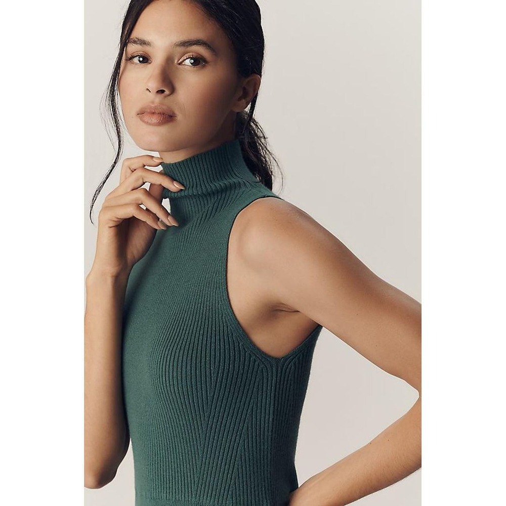 By Anthropologie - The Thea Mockable Sleeveless Midi Jumper Dress - Size Large L - Picture 7 of 13